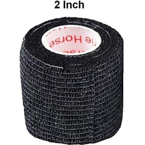 Cinta Vet Wrap Cohesiva Autoadhesiva Negra Prairie Horse 5cm x 4.57m