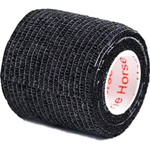 Cinta Vet Wrap Cohesiva Autoadhesiva Negra Prairie Horse 5cm x 4.57m