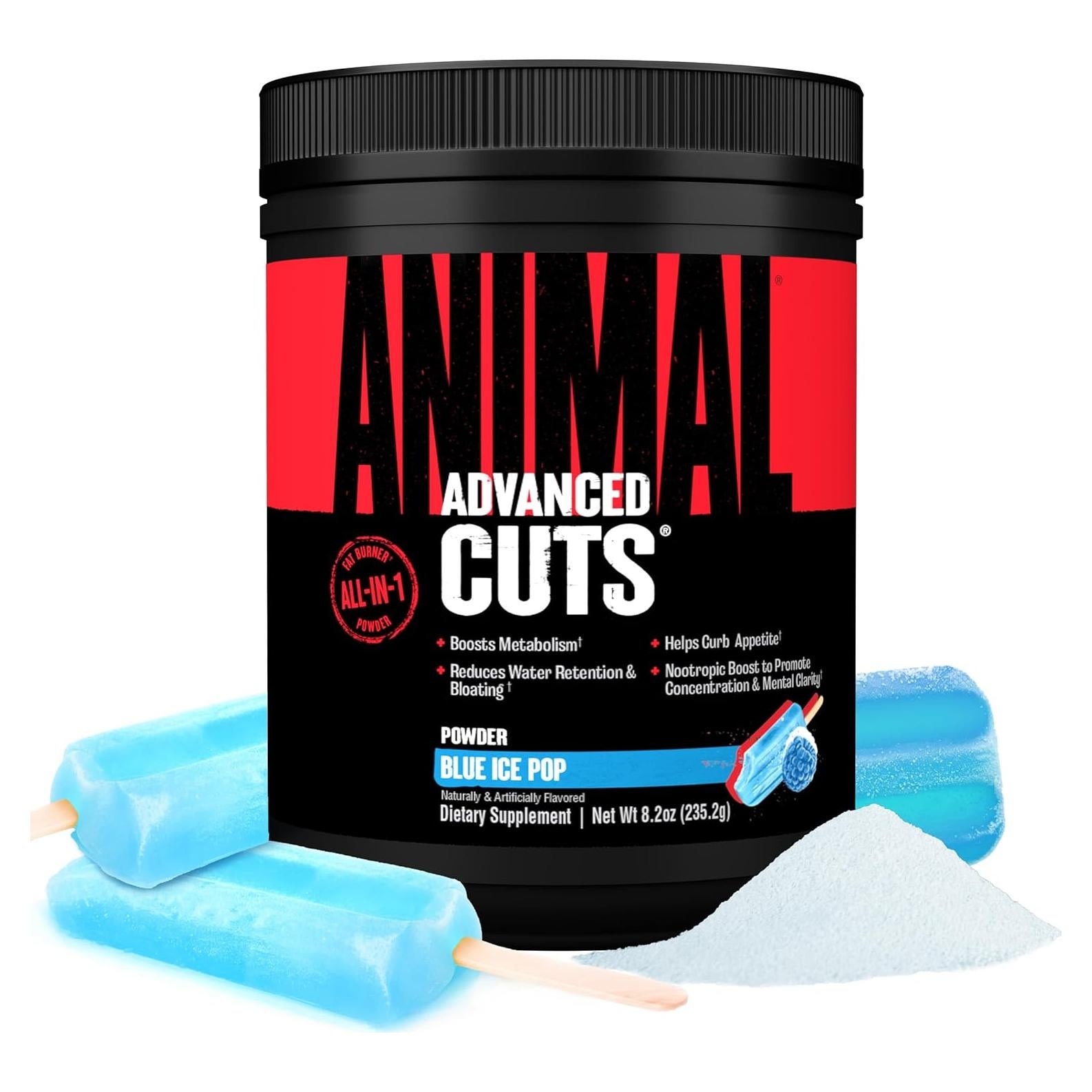 Animal Cuts Polvo Termogénico 42 Porciones Sabor Helado de Hielo Azul