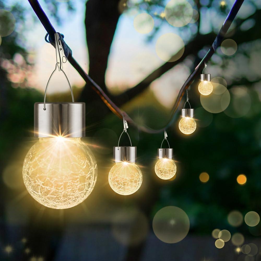 Luces Solares Colgantes PARTPHONER 12 Piezas Jardín