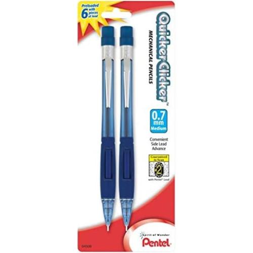 Lápices Mecánicos Pentel Quicker Clicker 0.7mm Paquete 2