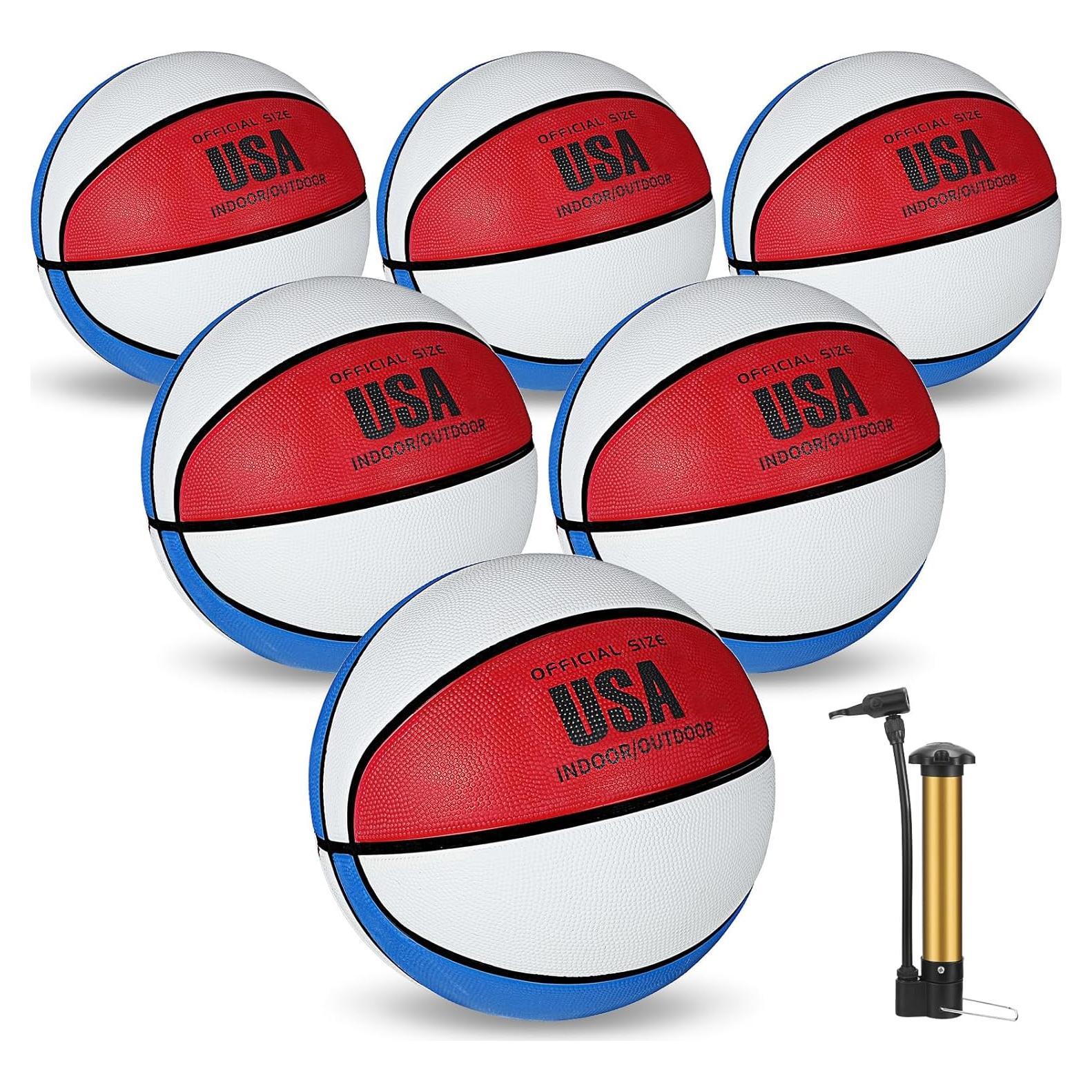 Balones de Baloncesto Junkin 6 Pcs Tamaño 5 con Bomba