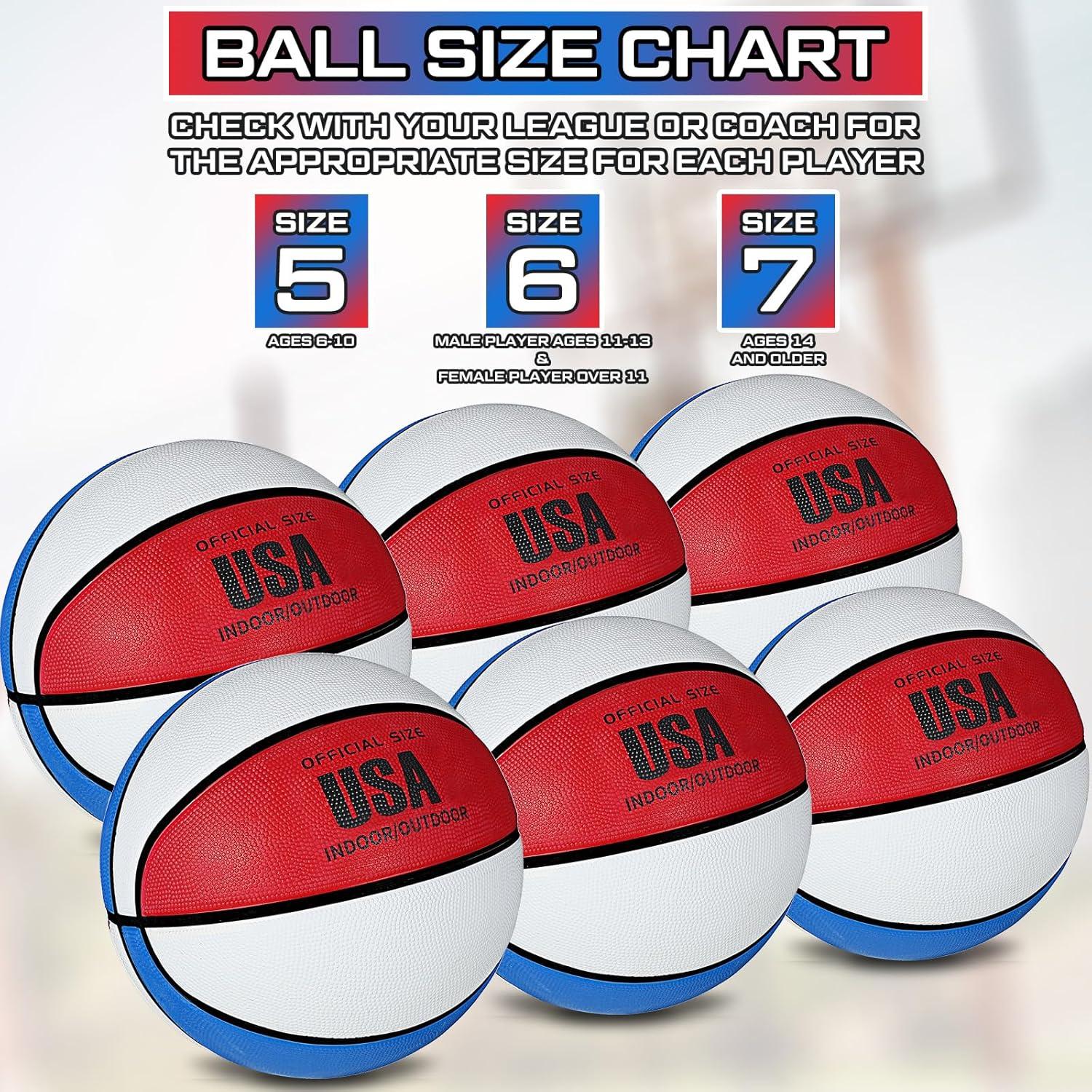 Balones de Baloncesto Junkin 6 Pcs Tamaño 5 con Bomba