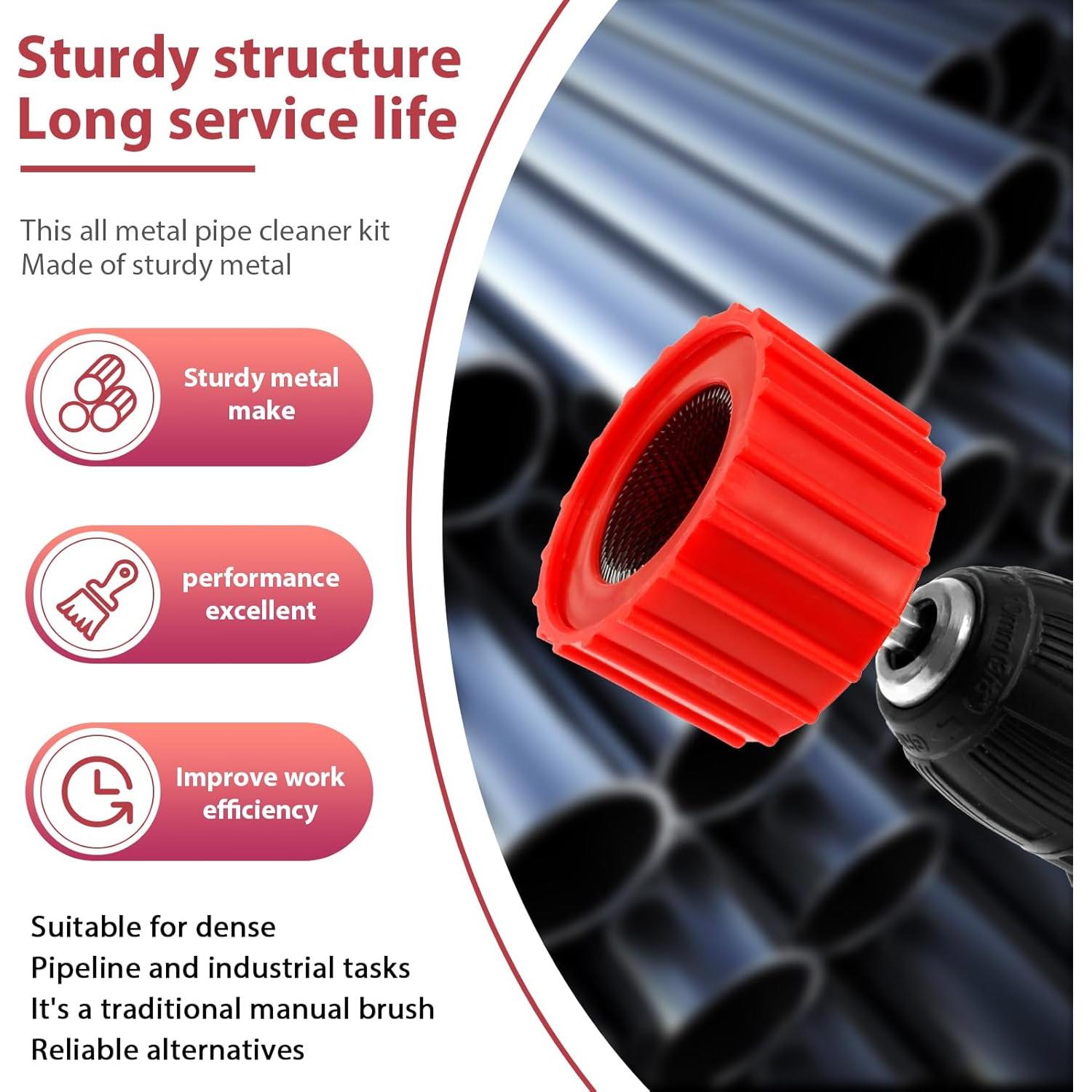 Juego de 3 Limpiadores de Tubos de Cobre BBENIN - 1.27 cm, 1.91 cm, 2.54 cm