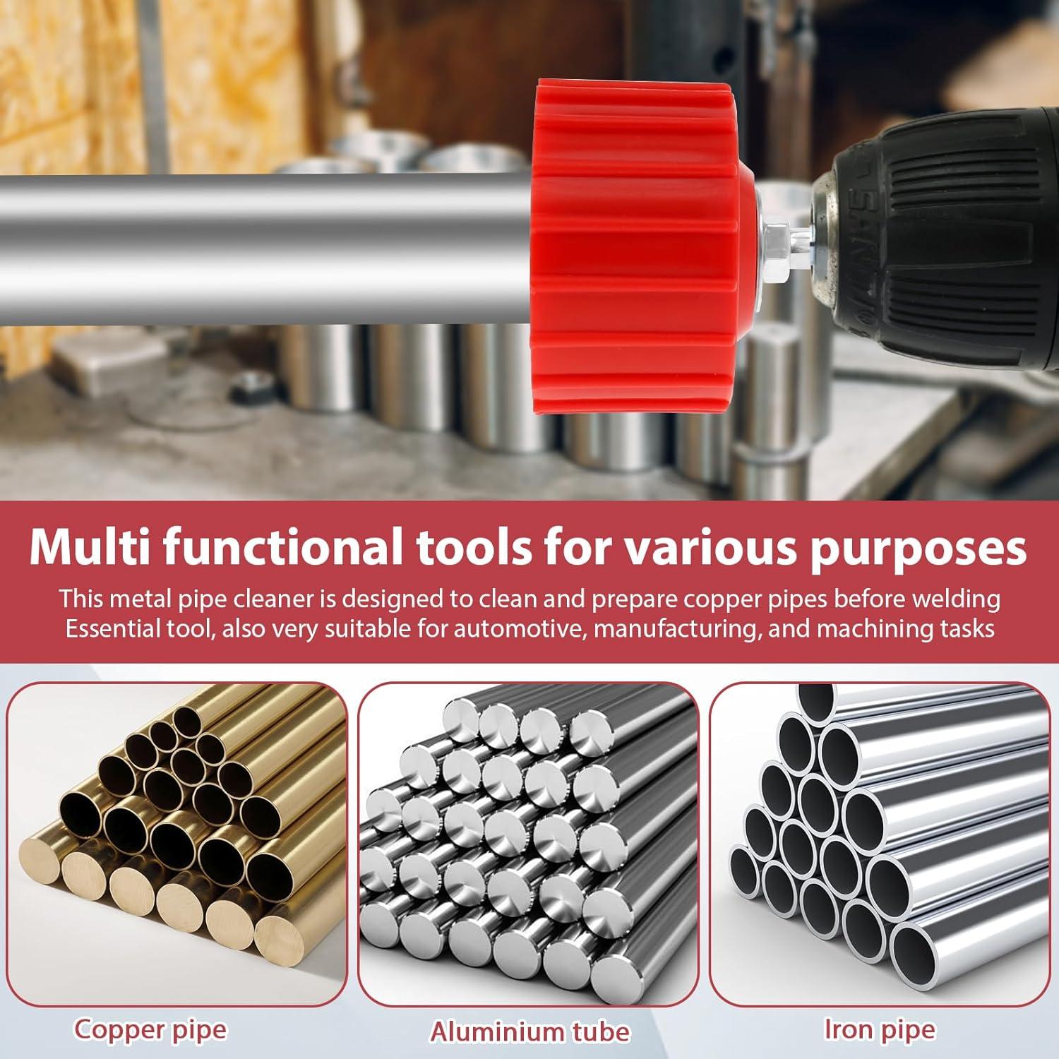 Juego de 3 Limpiadores de Tubos de Cobre BBENIN - 1.27 cm, 1.91 cm, 2.54 cm
