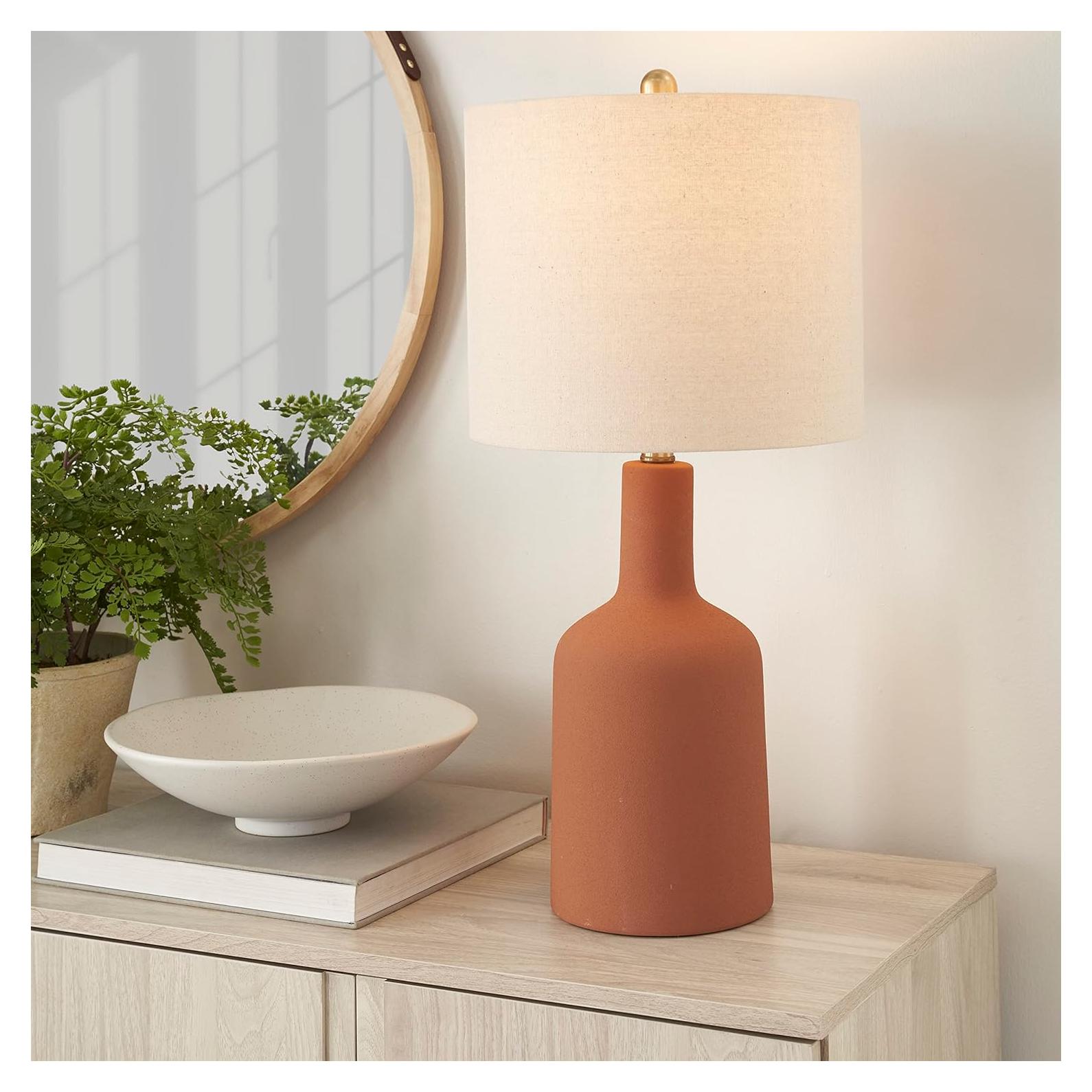 Lámpara de Mesa Nourison Terracota 55.88 cm Moderna