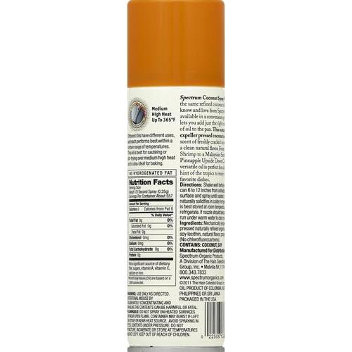 Spray de Aceite de Coco Spectrum 177 ml - No Pegajoso