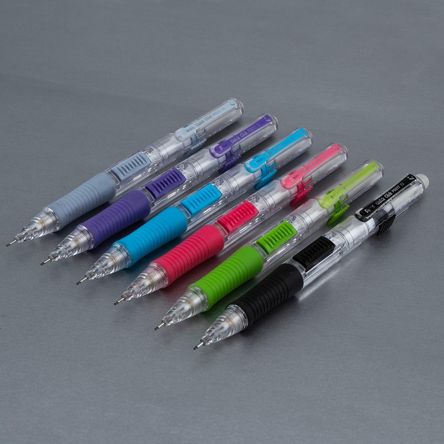 Lápiz Mecánico Pentel Quick Click 0.7mm Lata 36 Colores