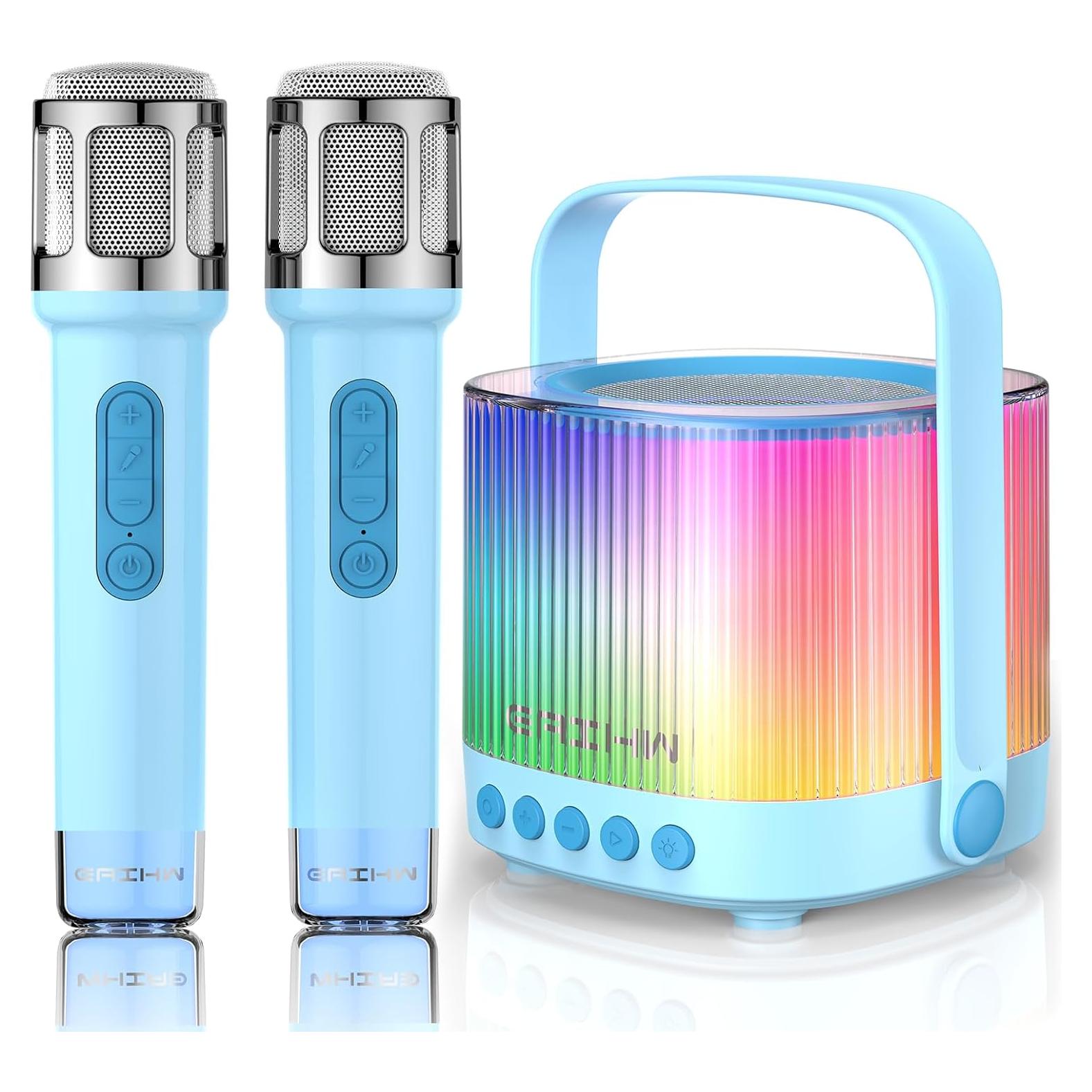 Karaoke Portátil EAIHW KM01-2 Bluetooth 5.3 con 2 Micrófonos