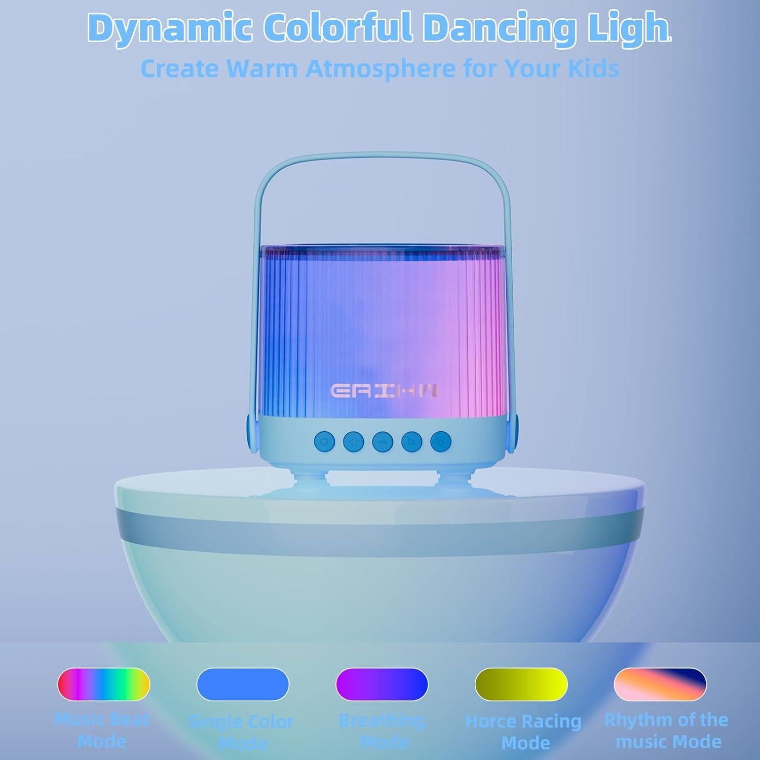 Karaoke Portátil EAIHW KM01-2 Bluetooth 5.3 con 2 Micrófonos