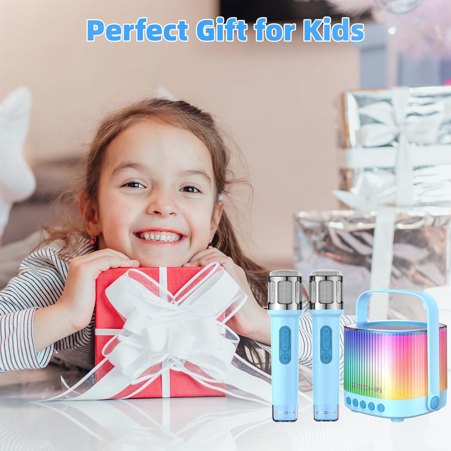 Karaoke Portátil EAIHW KM01-2 Bluetooth 5.3 con 2 Micrófonos