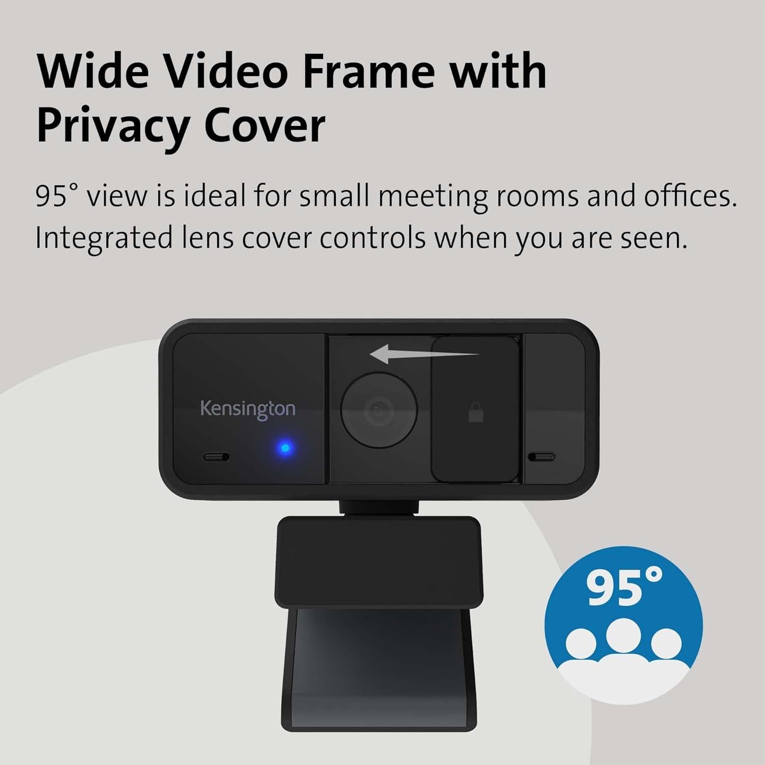 Webcam Kensington W1050 1080p Fijo Ángulo Amplio Negro