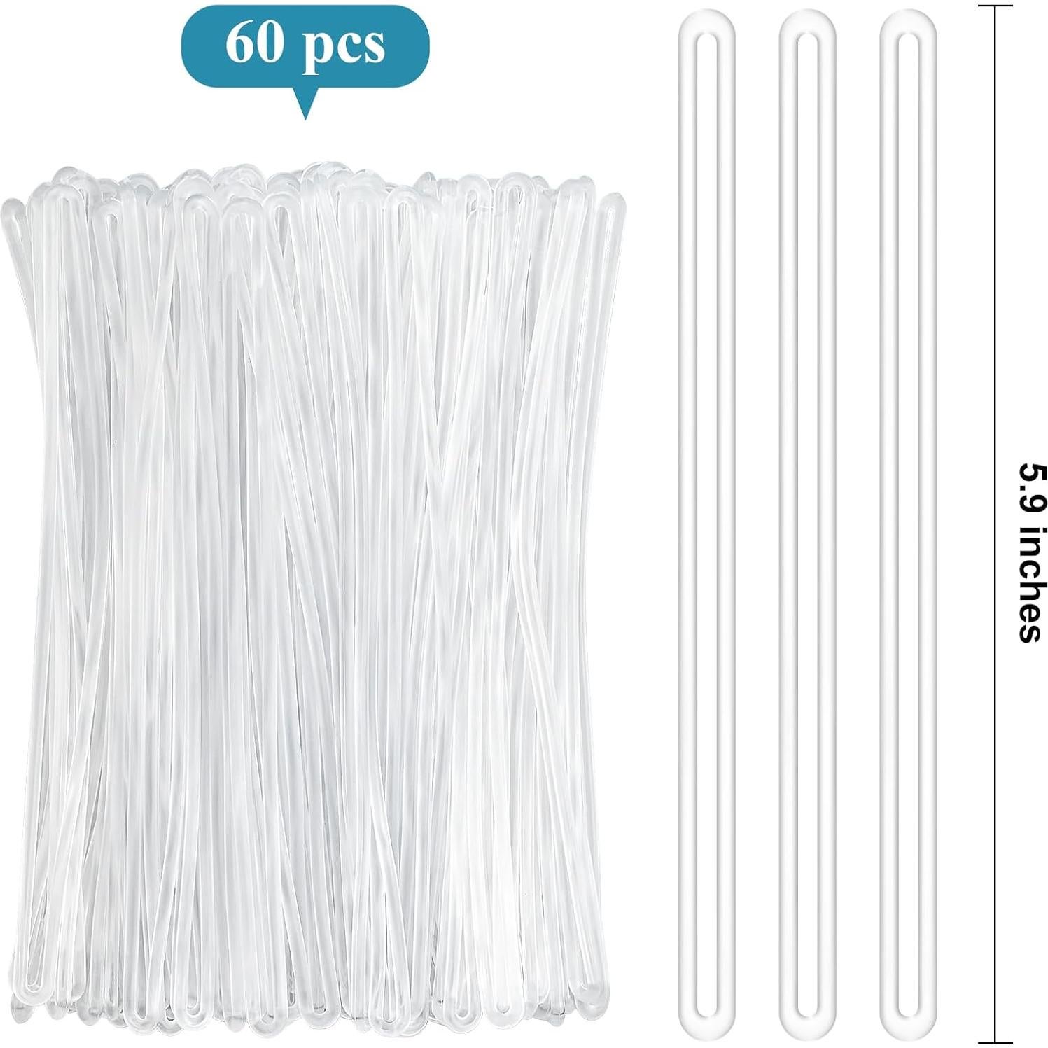 Paquete de 60 correas de bucle de etiqueta de equipaje Koorito 15 cm