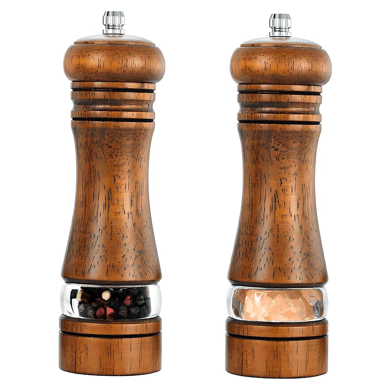 Juego de Molinillos de Sal y Pimienta Mosuniro 16.5 cm Manual