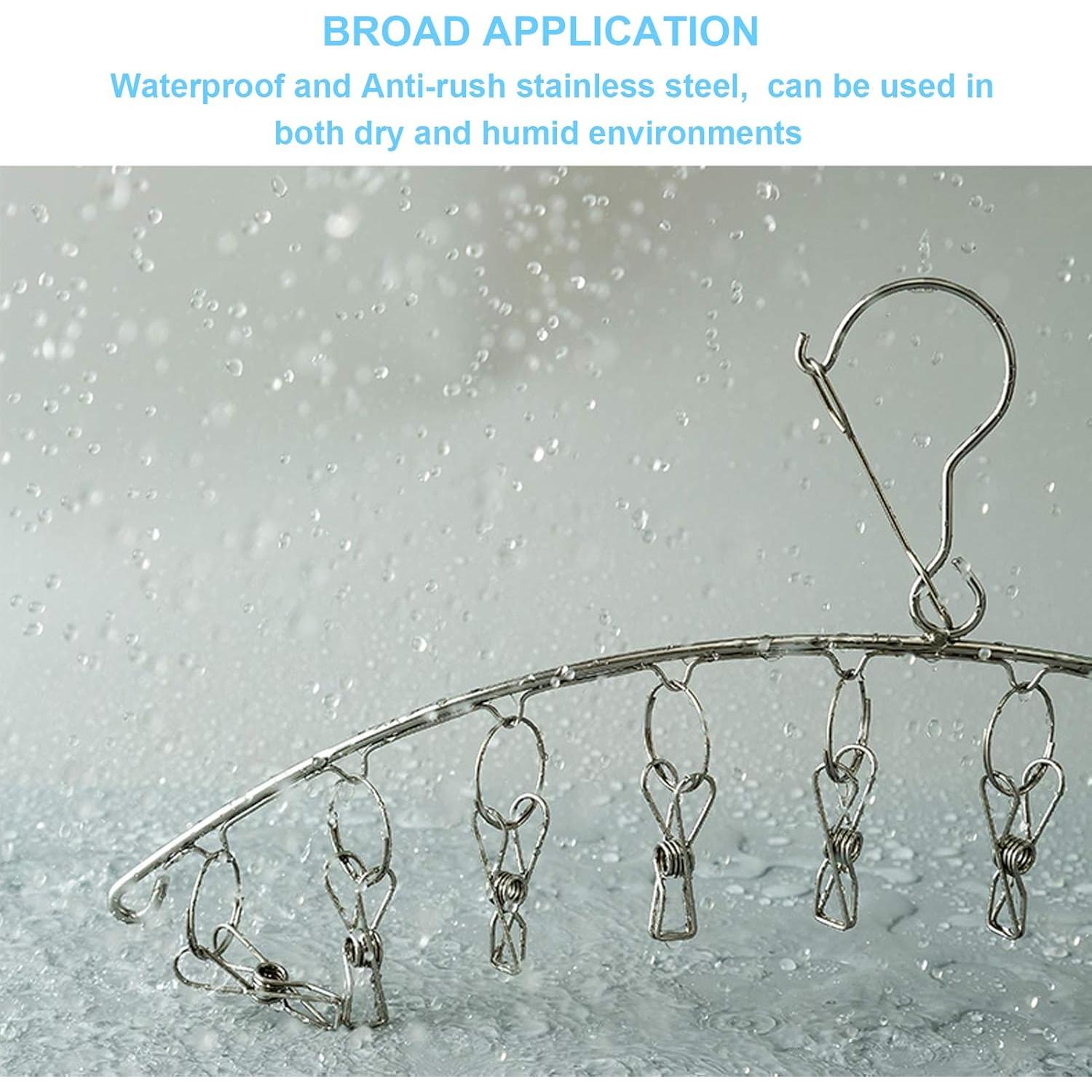 Perchero de Ropa Seropy 6 Paquete Acero Inoxidable 10 Clips