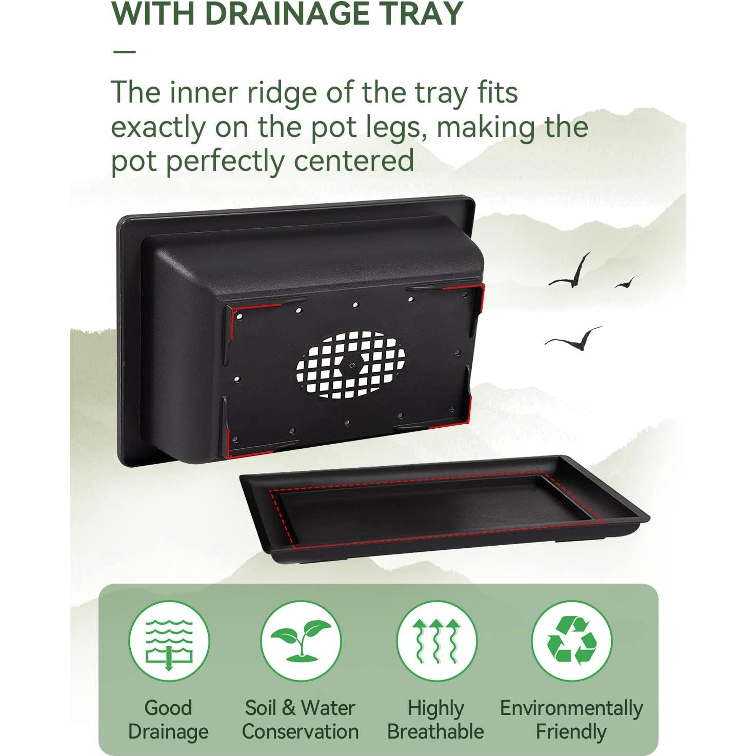 8 Macetas de Entrenamiento Bonsai PAMASE con Bandeja Drenaje