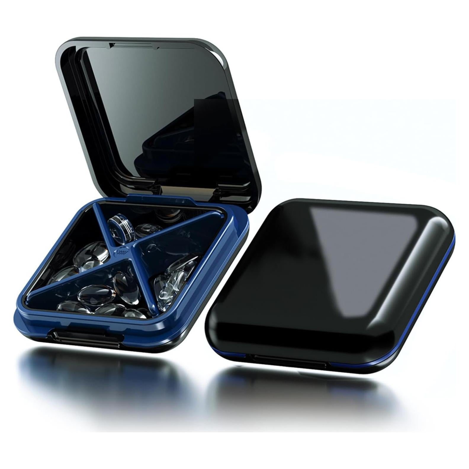 Caja de Pastillas Pequeña Impermeable MOODKEY - 4 Compartimentos