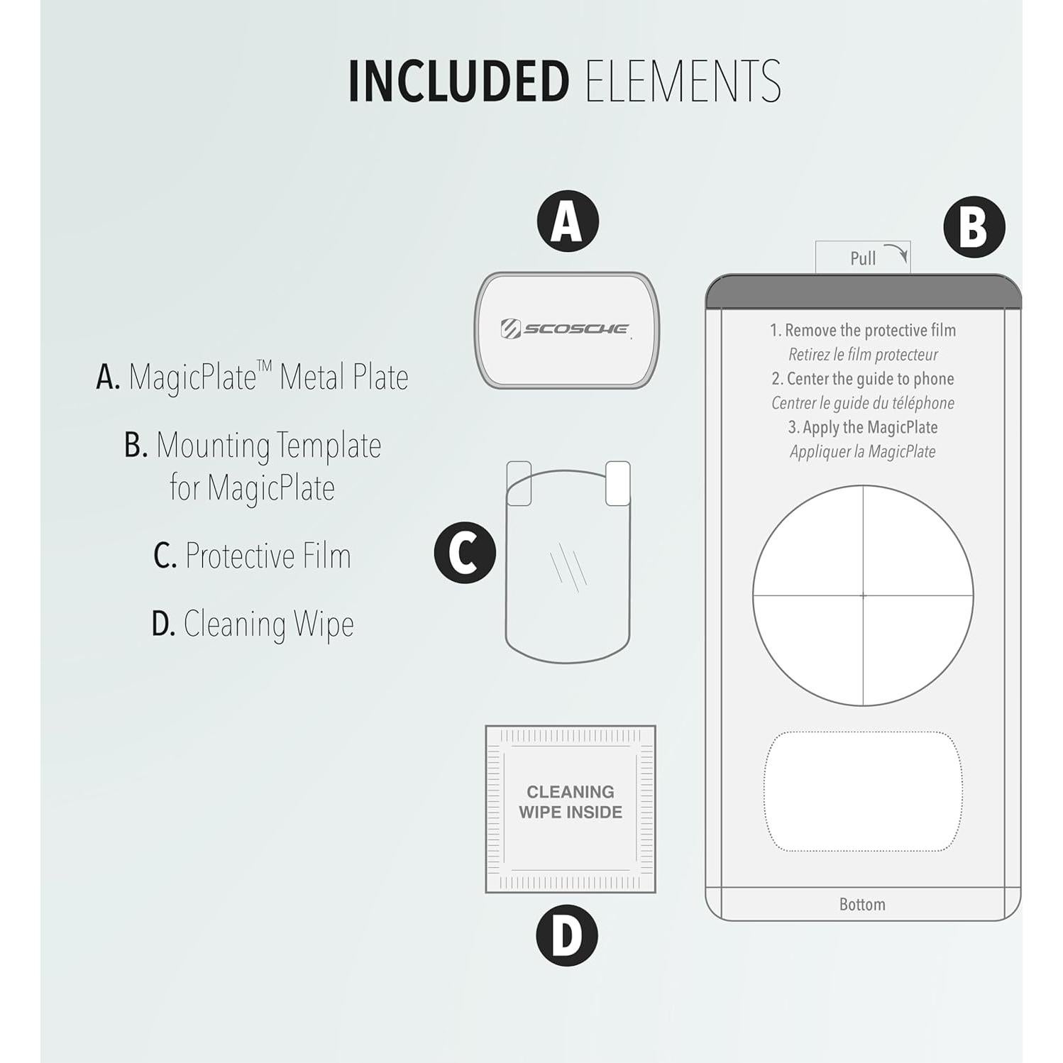 Kit de Placas de Reemplazo Scosche MagicPlate - 2 Unidades