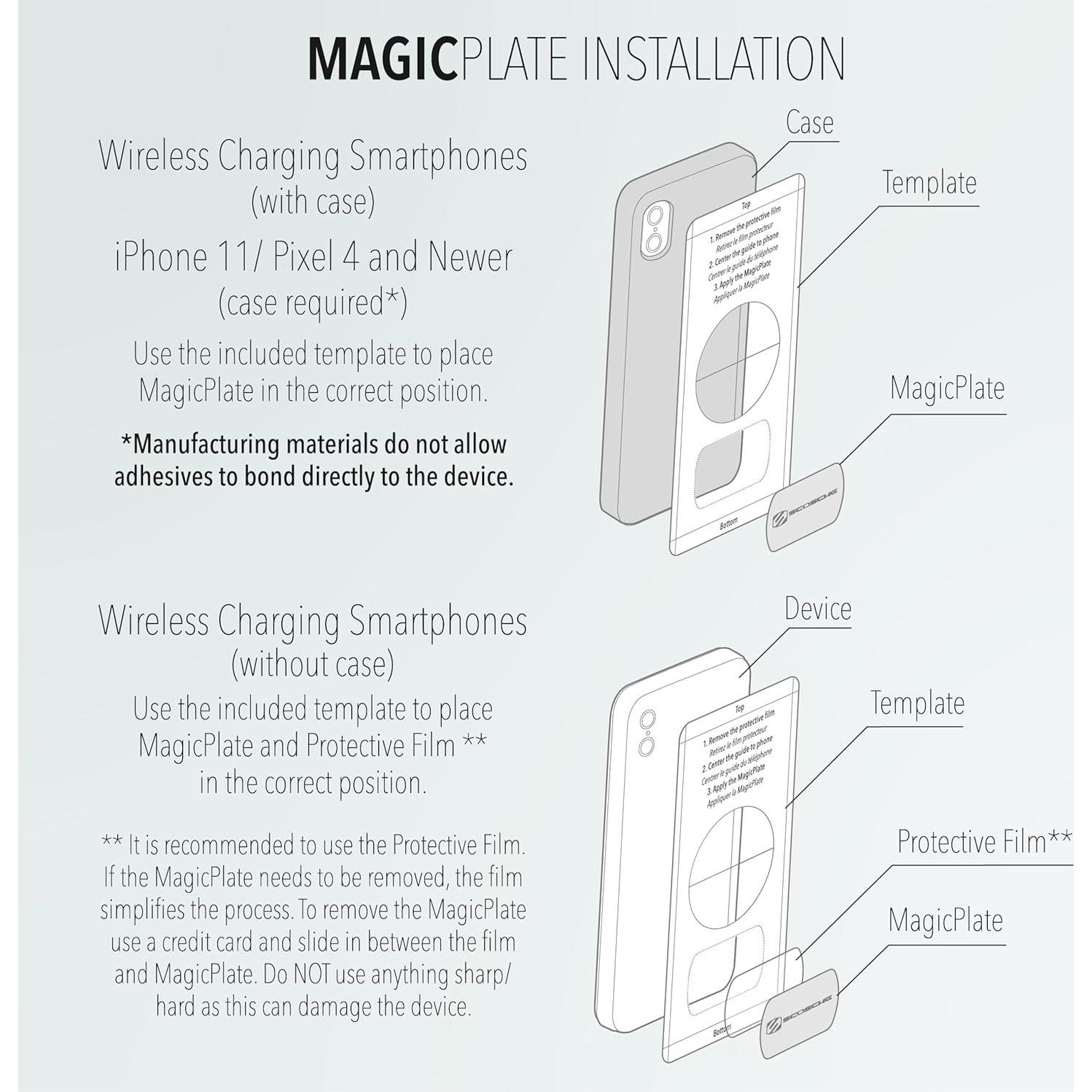 Kit de Placas de Reemplazo Scosche MagicPlate - 2 Unidades