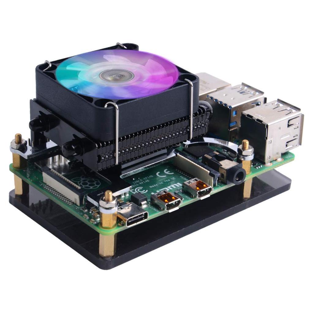Ventilador PWM GeeekPi para Raspberry Pi 4 y 3B+ Negro