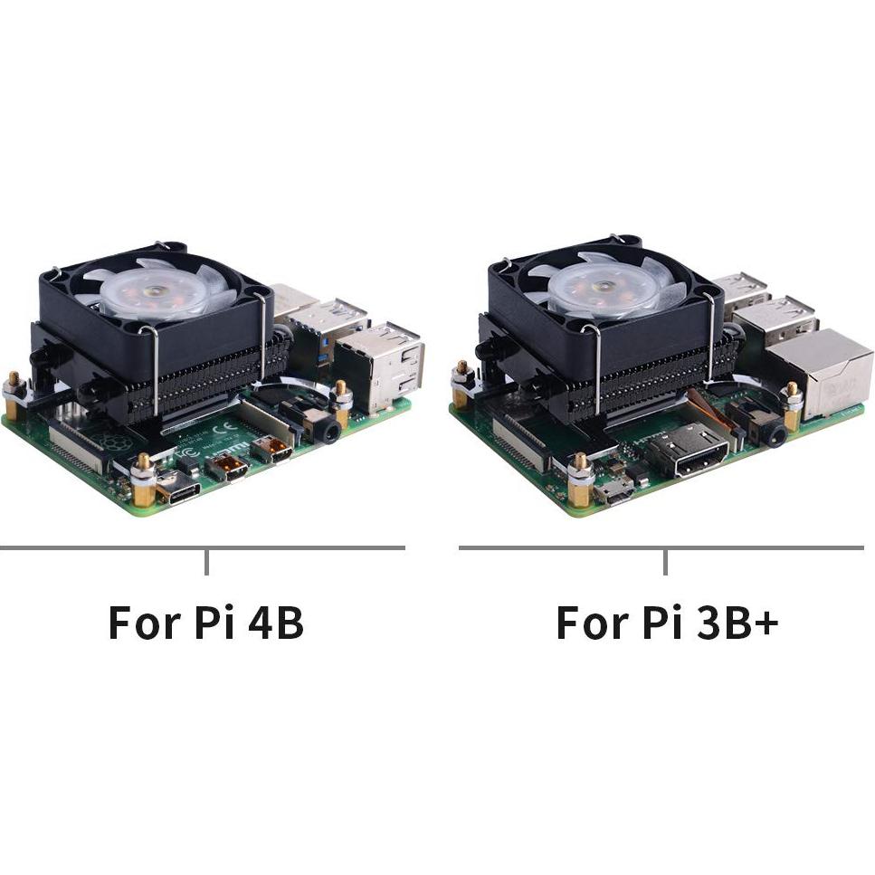 Ventilador PWM GeeekPi para Raspberry Pi 4 y 3B+ Negro