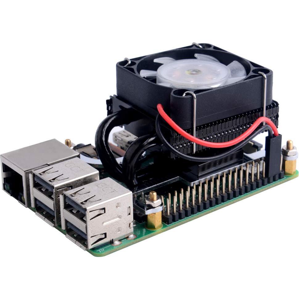 Ventilador PWM GeeekPi para Raspberry Pi 4 y 3B+ Negro