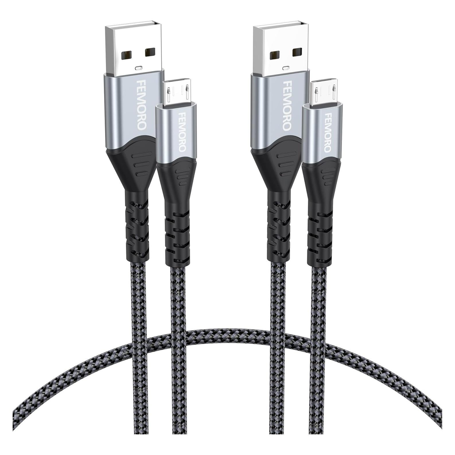 Cable Micro USB FEMORO 30.48cm Paquete de 2 Carga 12W