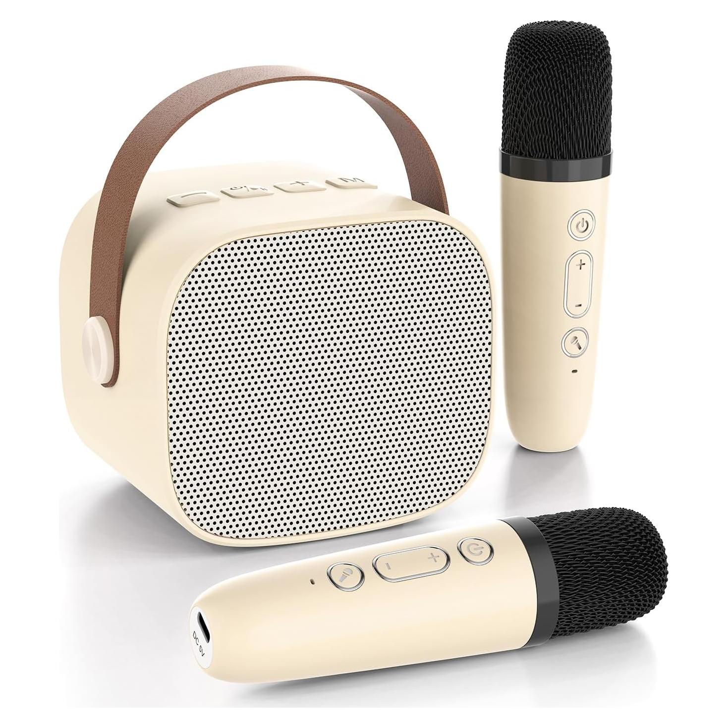 Mini máquina de karaoke JUNGLE MONSTER D20-BE 2 micrófonos