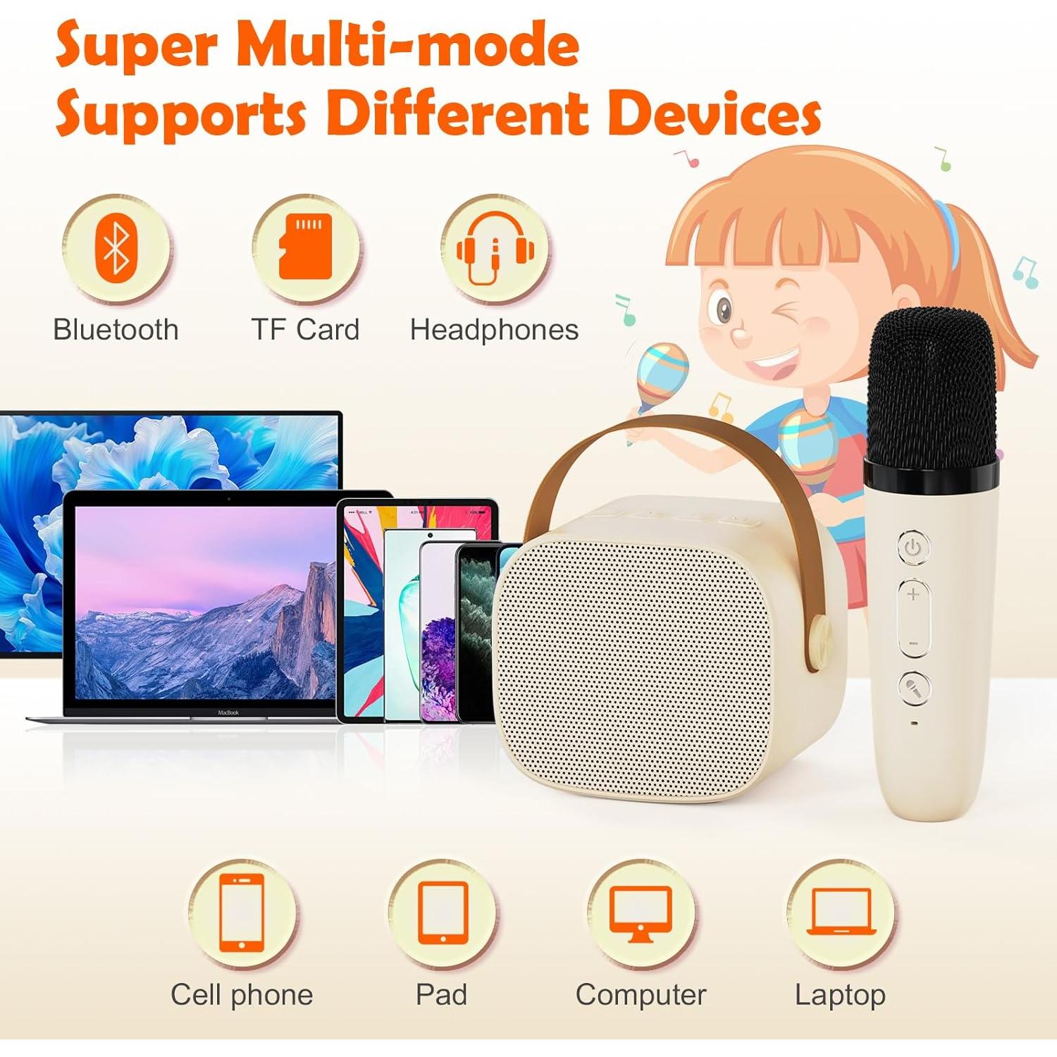 Mini máquina de karaoke JUNGLE MONSTER D20-BE 2 micrófonos