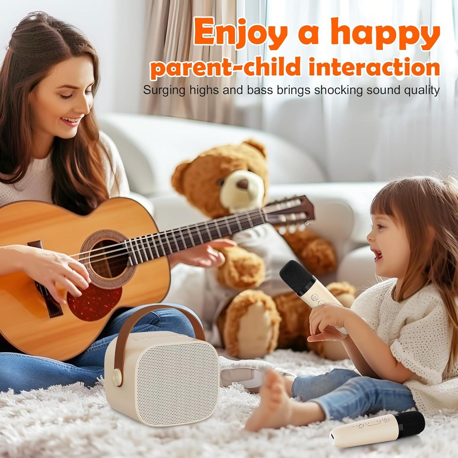 Mini máquina de karaoke JUNGLE MONSTER D20-BE 2 micrófonos