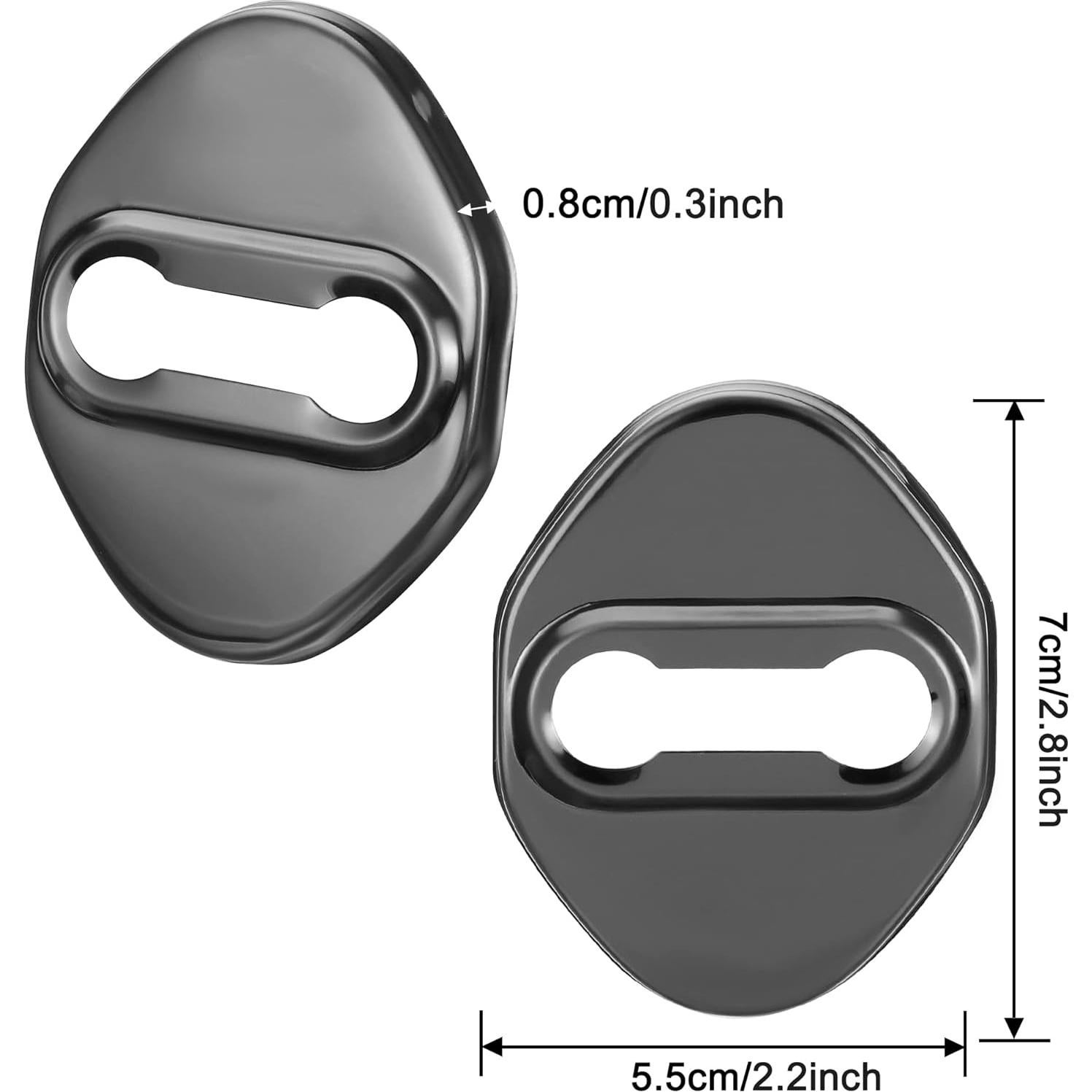 Cubierta Protectora de Cerraduras de Puertas TOMALL 4 Piezas - Negro