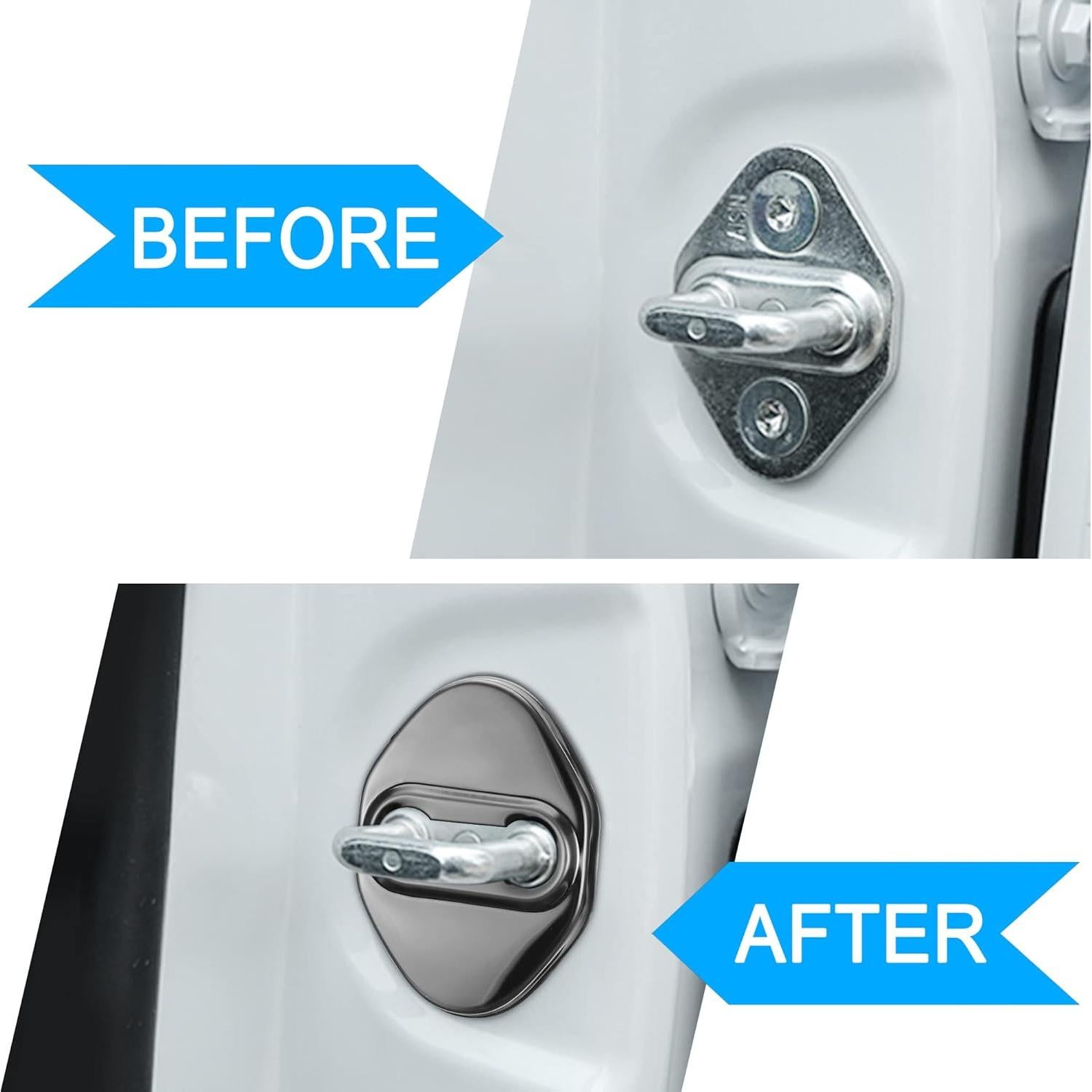 Cubierta Protectora de Cerraduras de Puertas TOMALL 4 Piezas - Negro