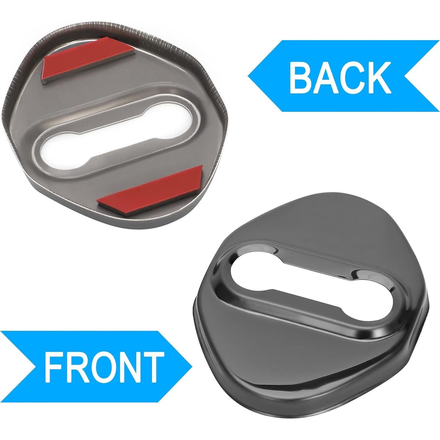 Cubierta Protectora de Cerraduras de Puertas TOMALL 4 Piezas - Negro