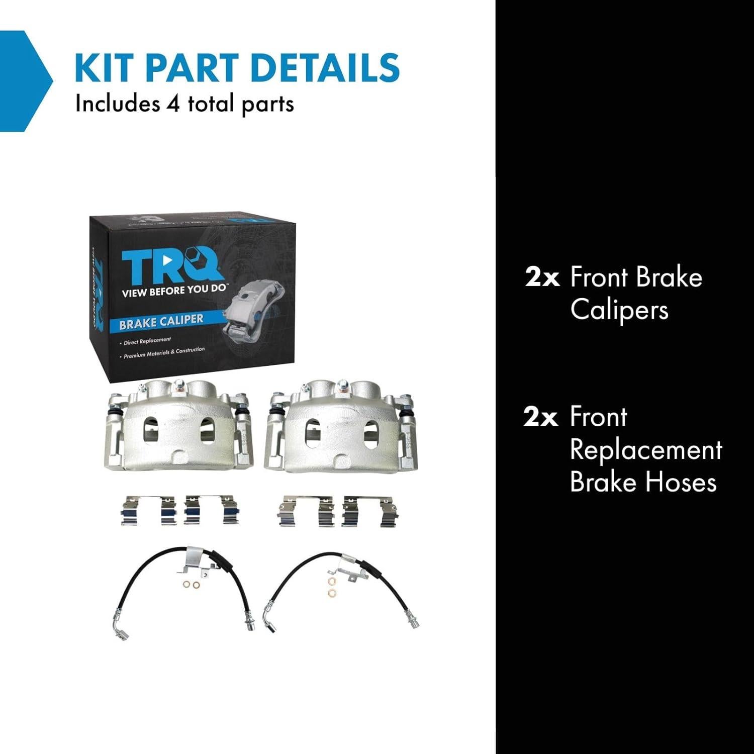 Conjunto de Calipers de Freno TRQ CLA41006 con Mangueras - 4 Piezas