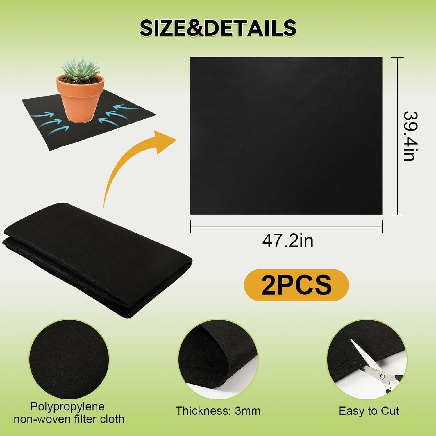 2Pack Alfombra Riego Automático ECcandiedhaws 120x100cm