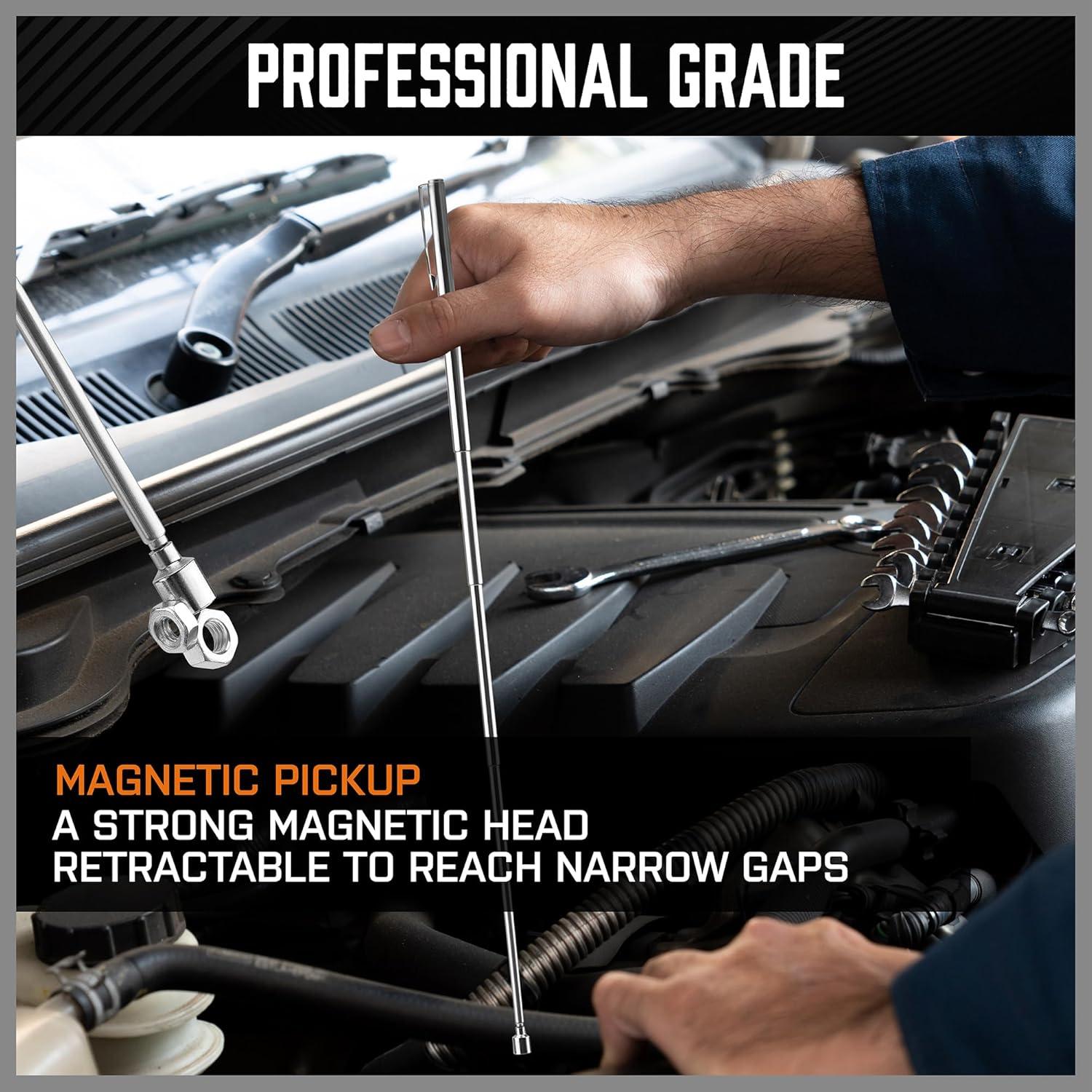 Herramienta de Recogida Magnética HORUSDY 4 Piezas 6.8 kg