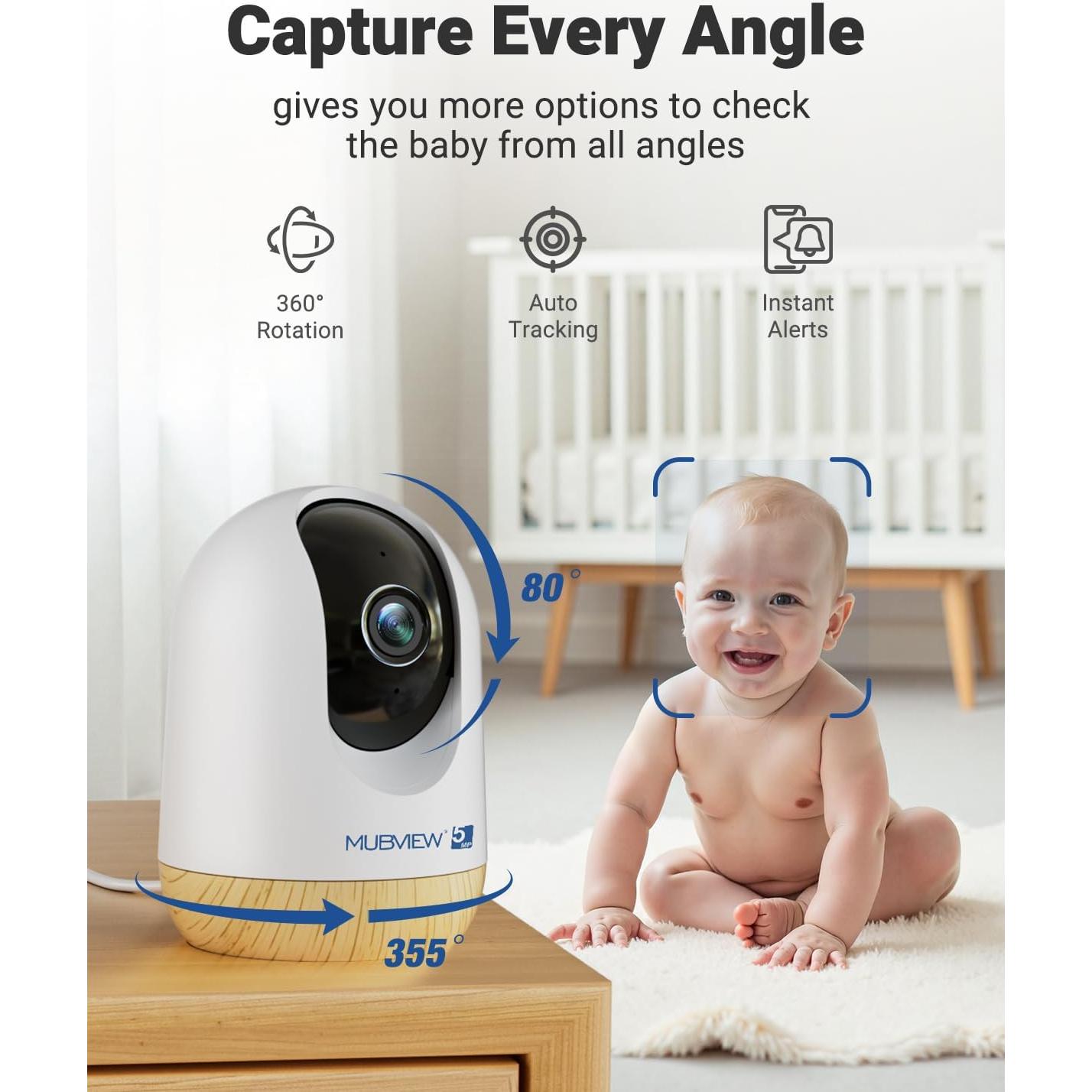 Cámara de Seguridad MUBVIEW 5MP WiFi Interior 360°