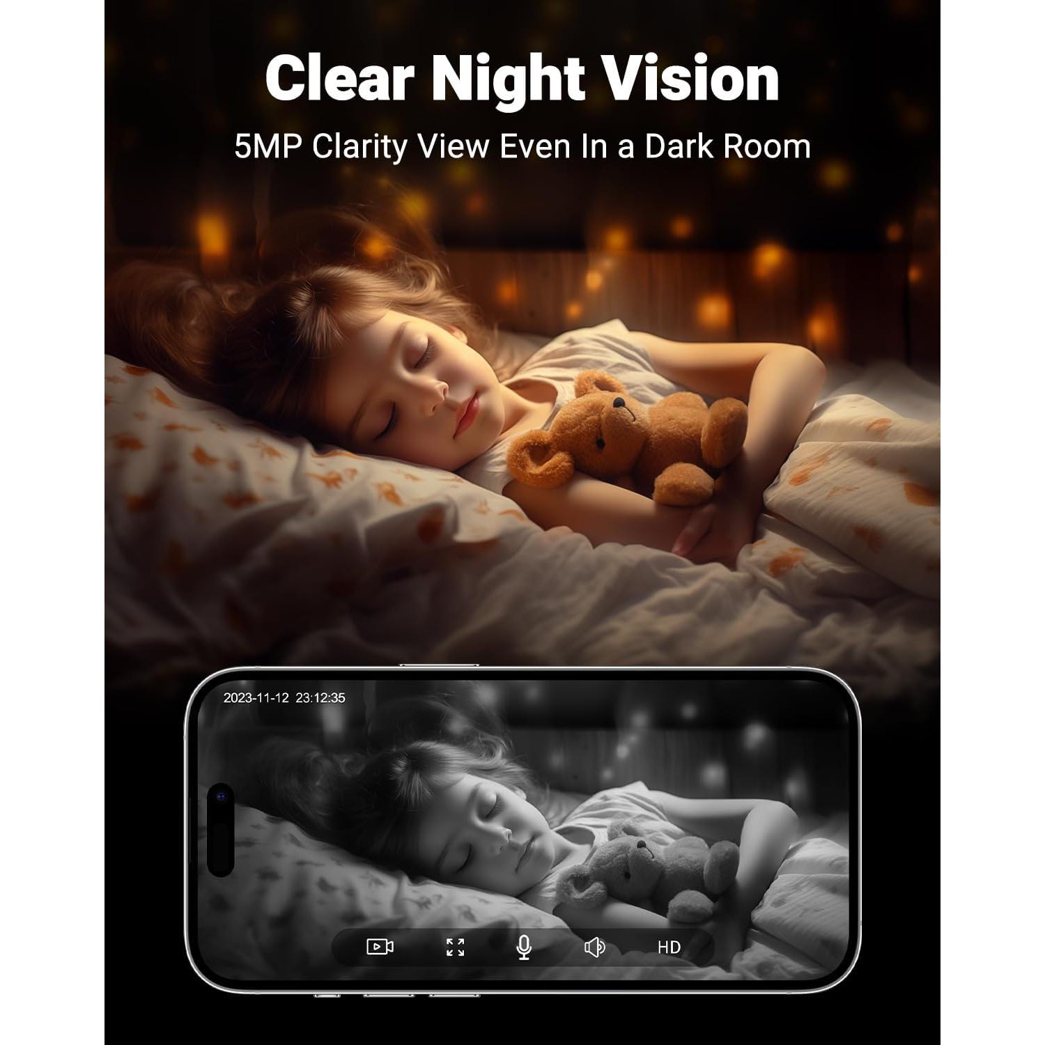 Cámara de Seguridad MUBVIEW 5MP WiFi Interior 360°