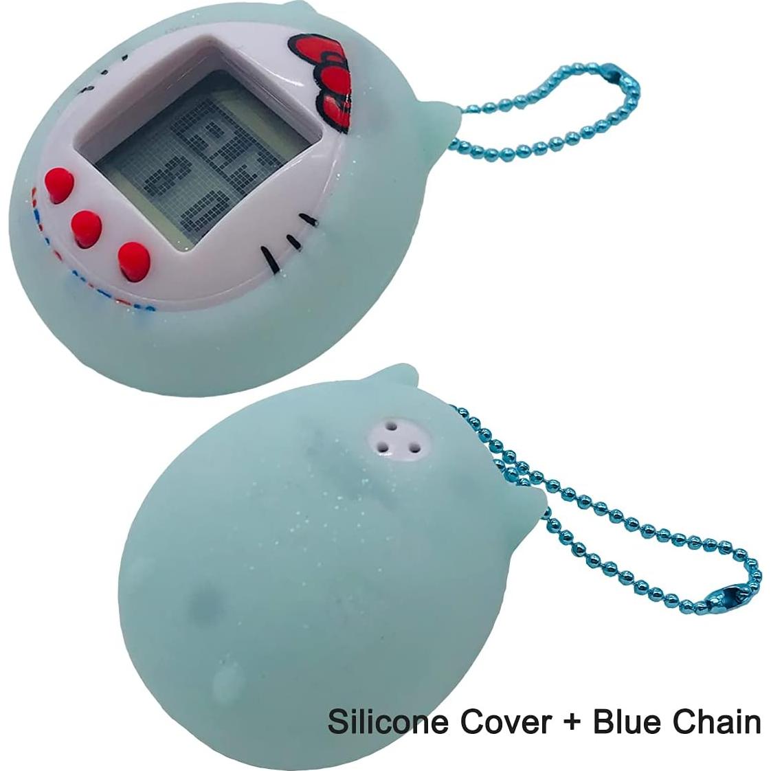 Funda Silicona Tamagotchi Hello Kitty Azul con Cadena