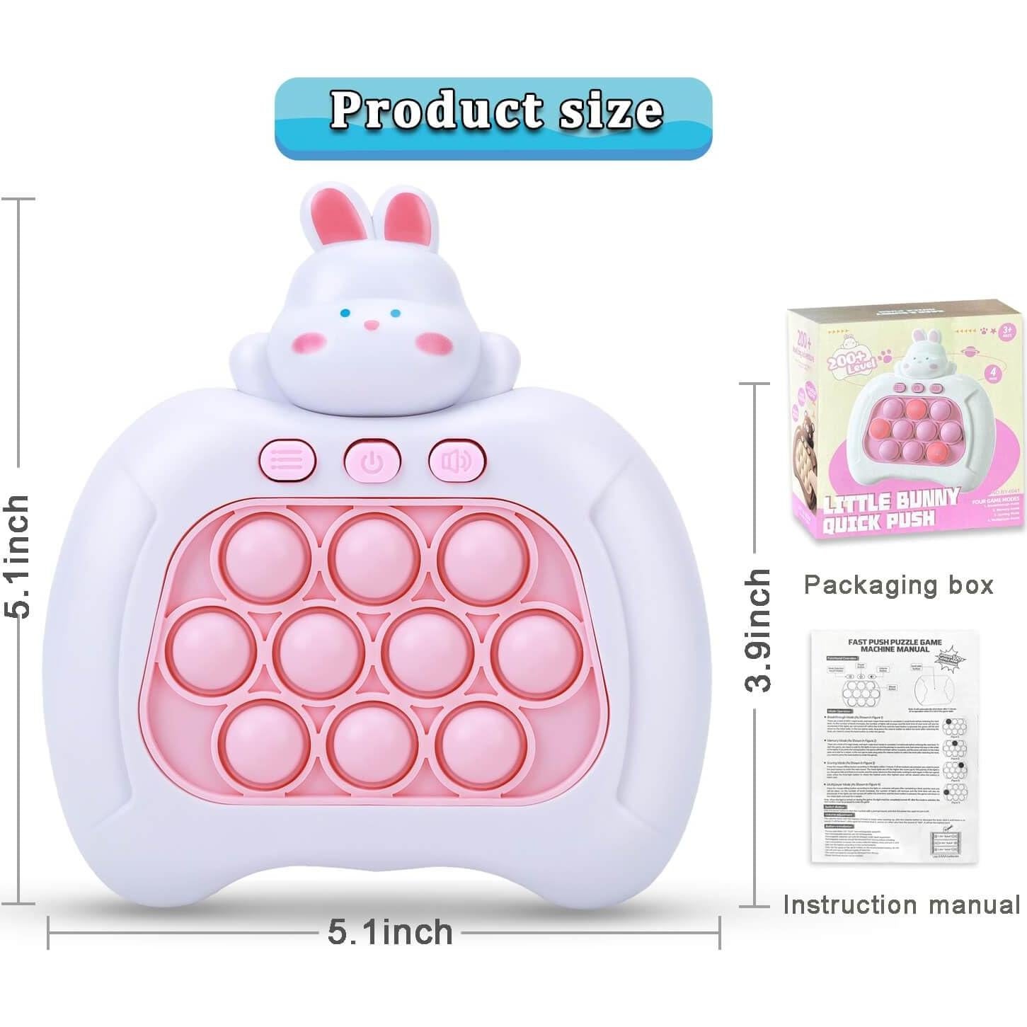 Juego de Burbuja Rápido HLXY Conejo Rosa Portátil 166g