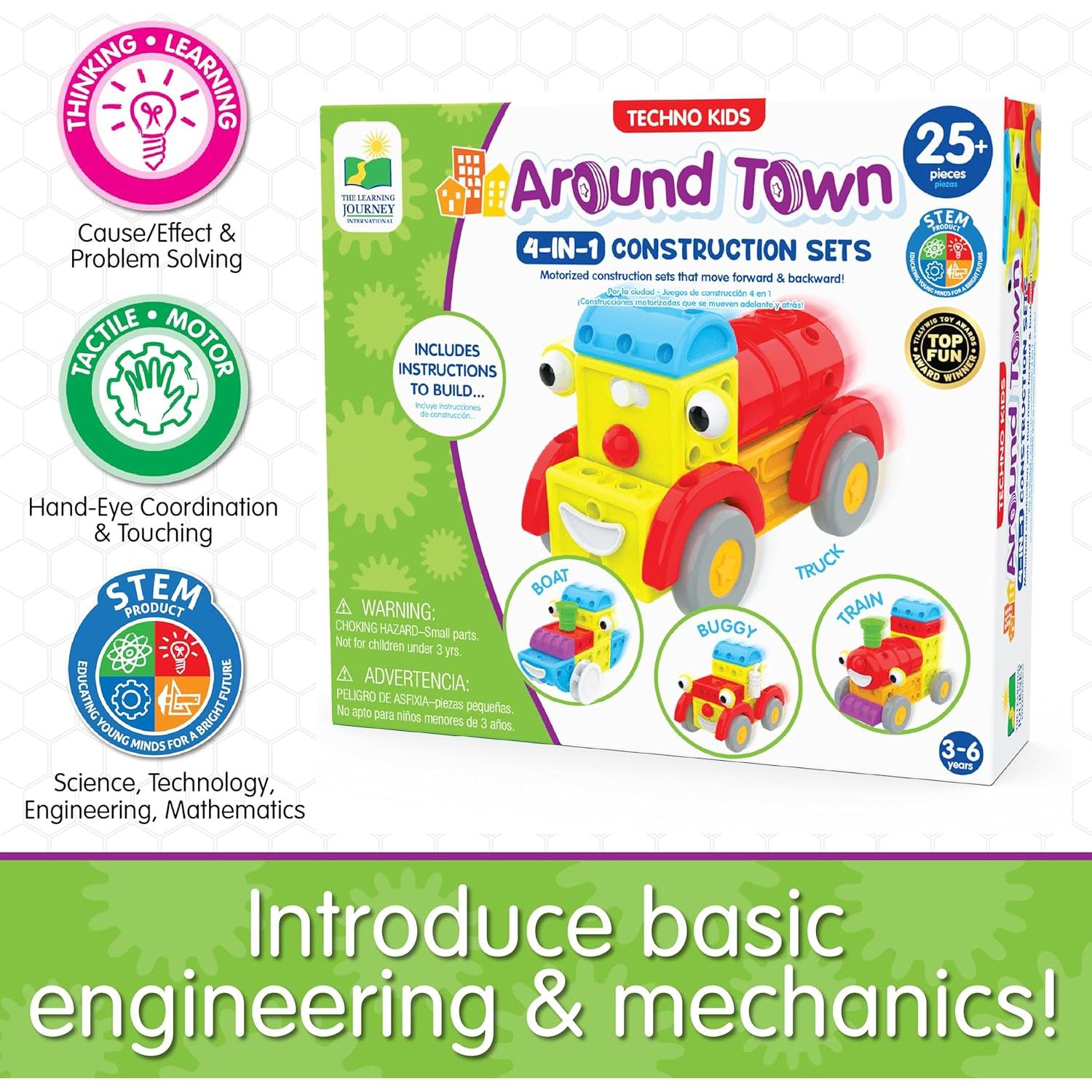 Conjunto de Vehículos Móviles 4-en-1 El Viaje de Aprendizaje