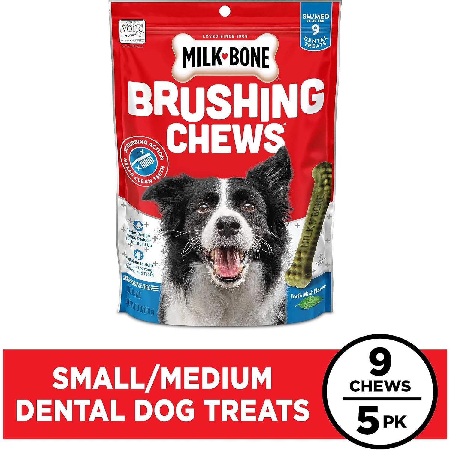Golosinas Dentales para Perros Milk-Bone 5 Paquetes 201g