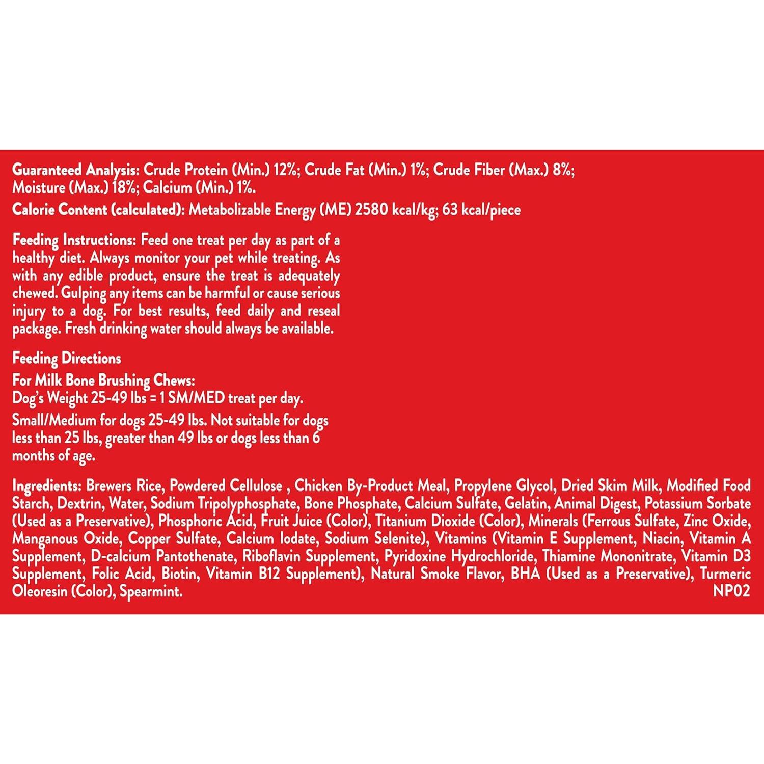 Golosinas Dentales para Perros Milk-Bone 5 Paquetes 201g