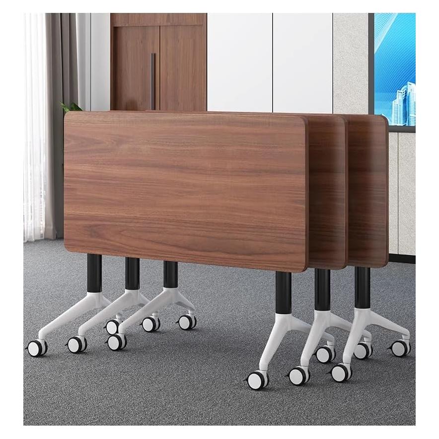 Mesa de Conferencia Plegable JQUZPCV 160x60 cm Nuez Oscura