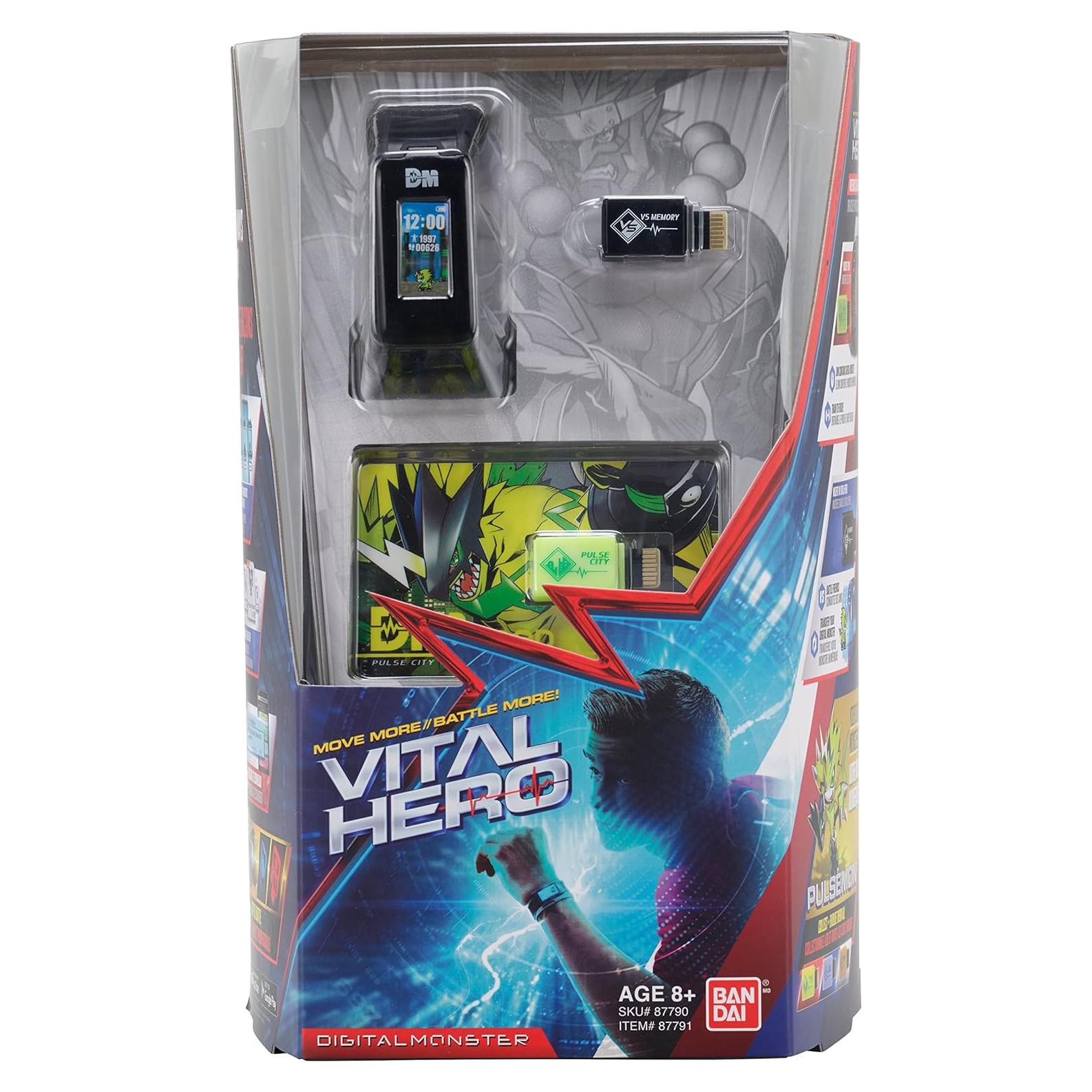 Banda Vital Hero Bandai - Reloj Digital Interactivo Negro