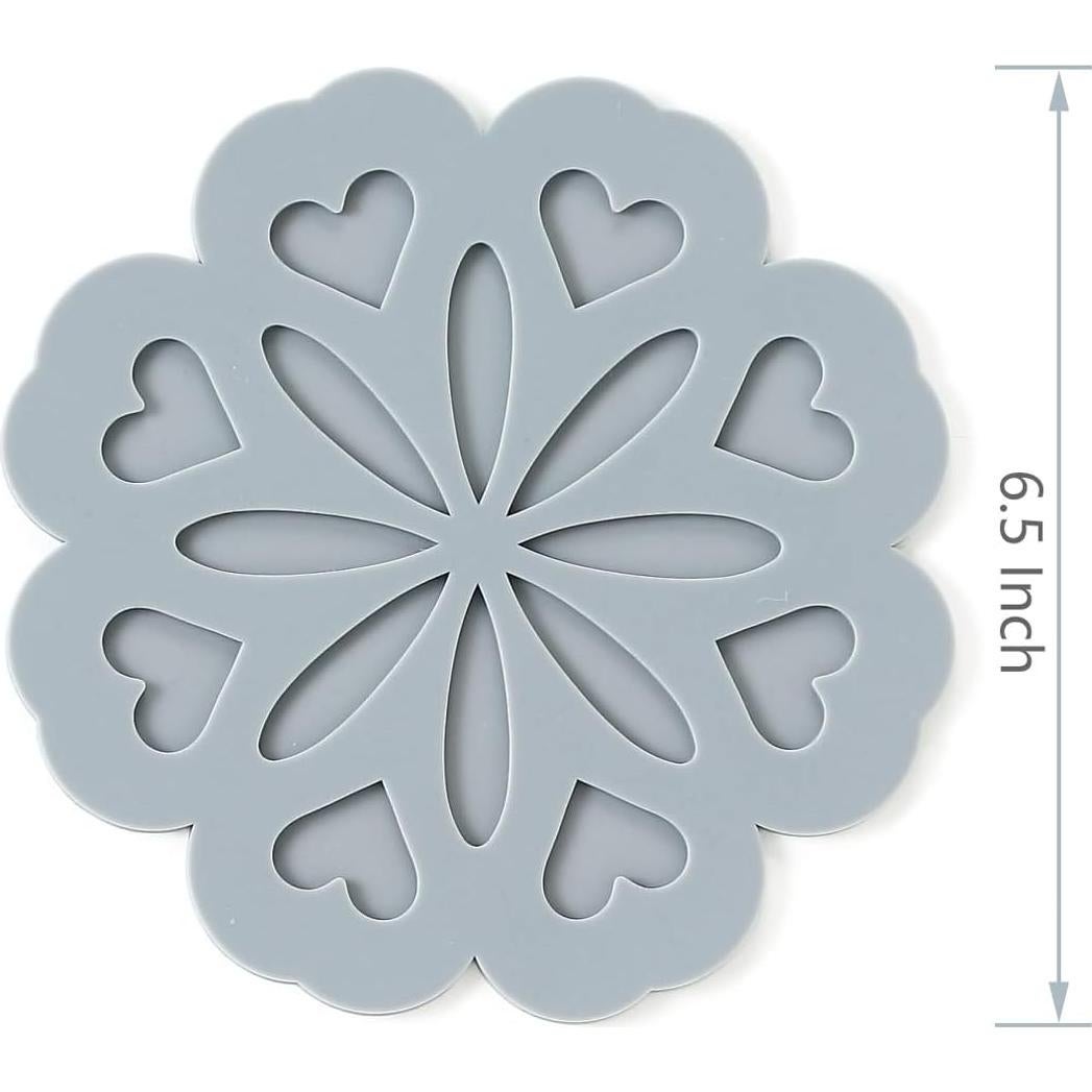 Juego de 4 Posavasos de Silicona Colinda - Antideslizantes y Resistentes al Calor