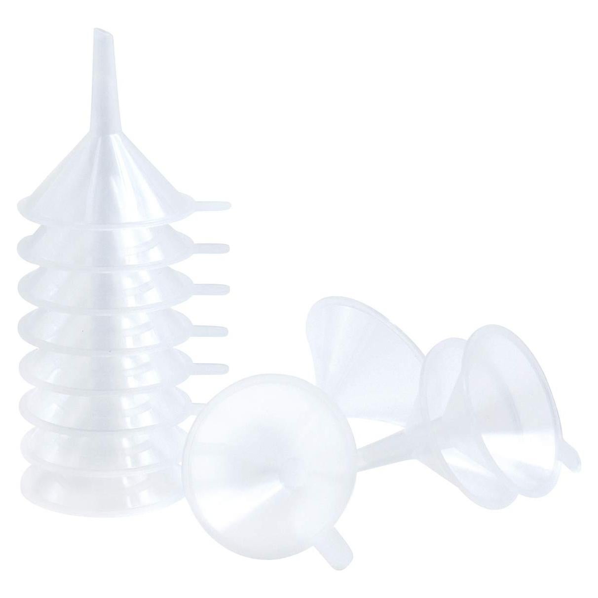 Embudo Mini Auerllcy 5.49cm Plástico Transparente 12 Piezas