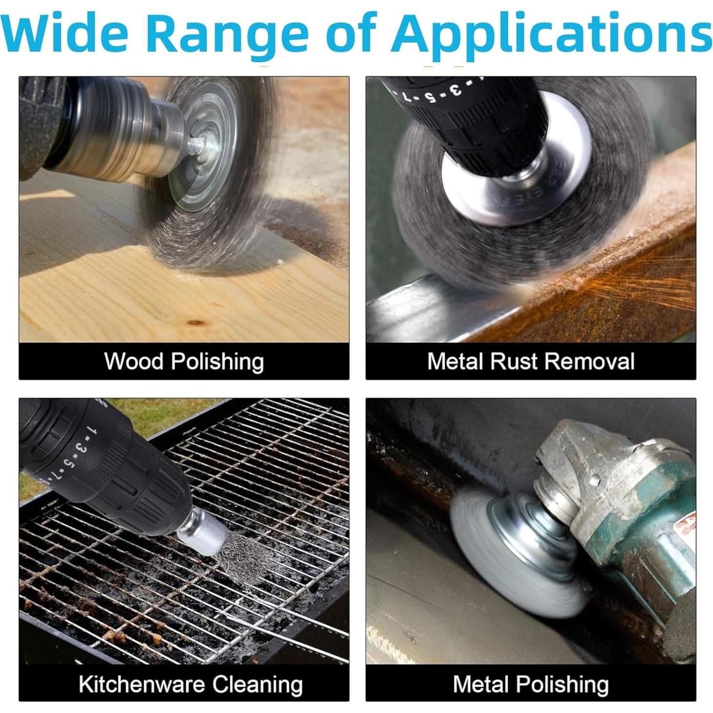 Juego de 7 Cepillos de Alambre Inoxidable Farady para Taladro