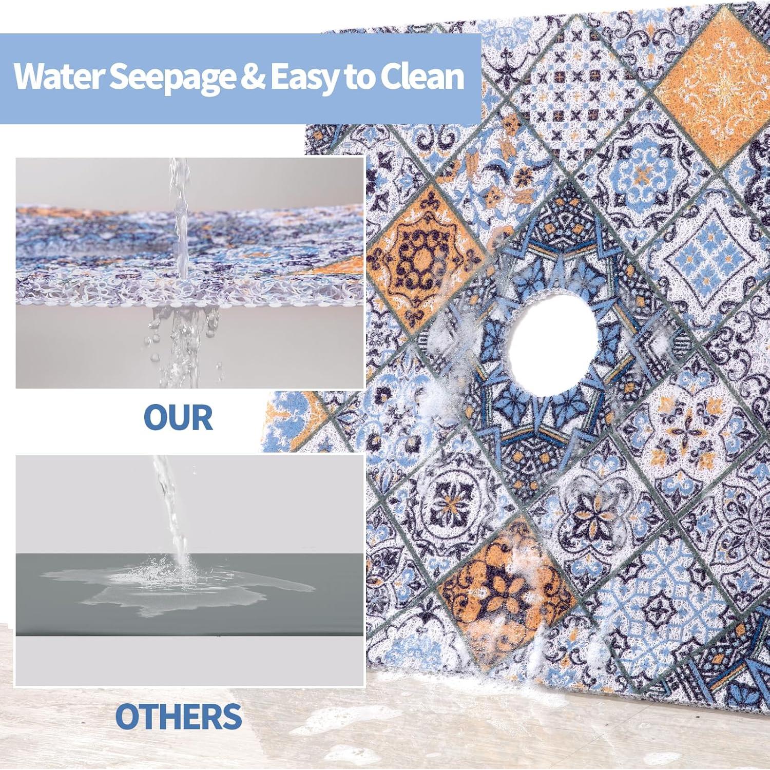 Alfombrilla de Ducha Antideslizante HOMBYS 68.58x68.58 cm PVC