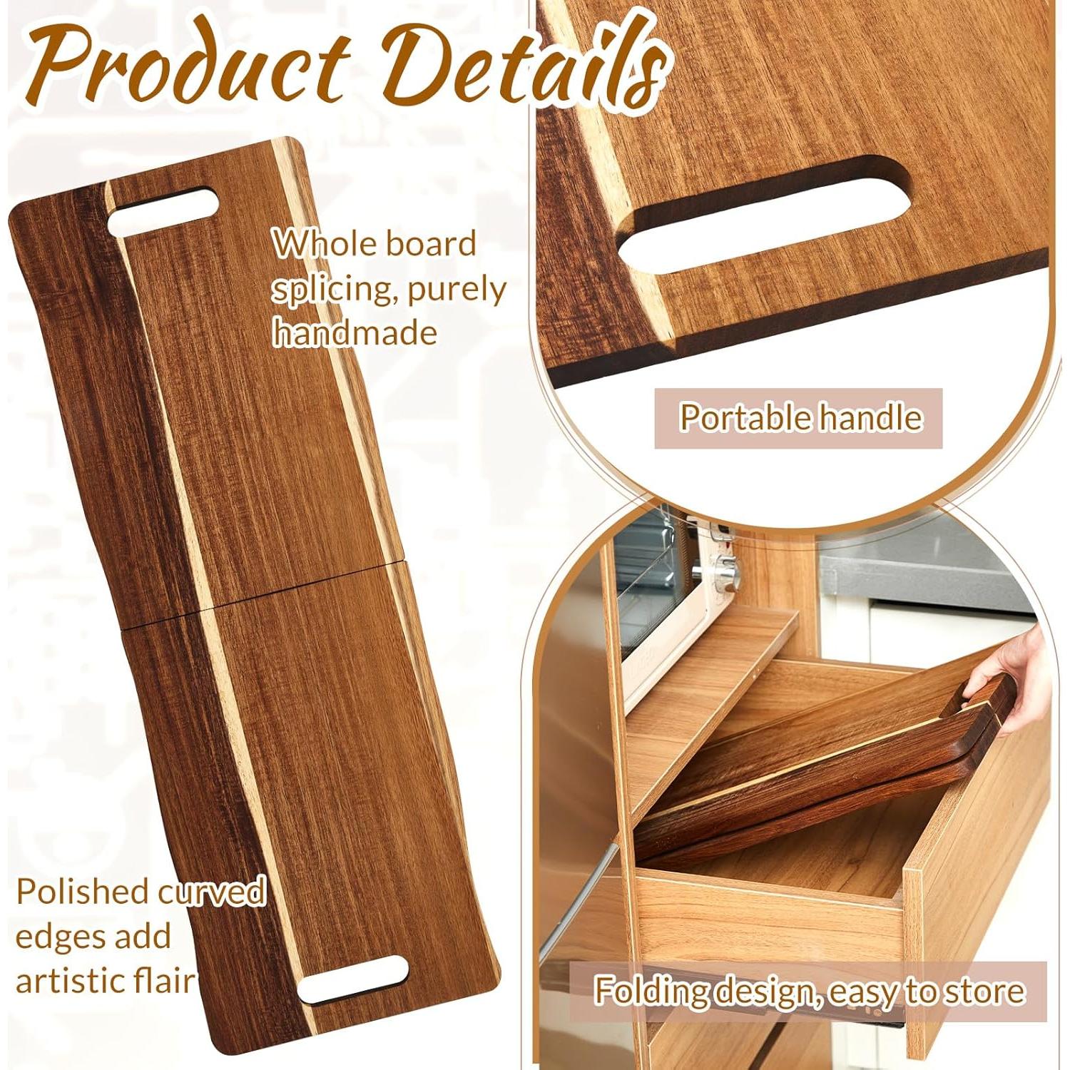 Tabla de Charcutería Plegable FoldTier de Acacia 83.82x30.48cm